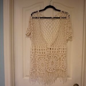 Cotton Boho Summer Vest with Fringe